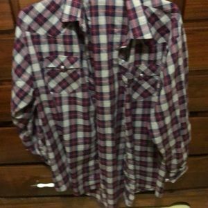 Wrangler snap button shirt